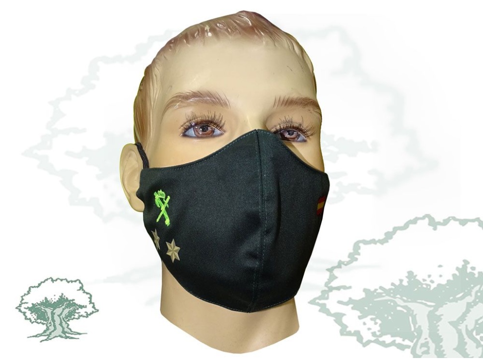 Mascarilla Teniente Guardia Civil textil personalizada