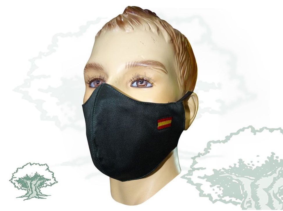 Mascarilla Capitán Guardia Civil textil personalizada