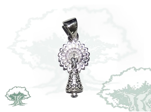 Colgante Virgen del Pilar plateado