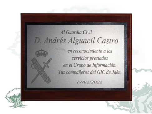 Metopa dedicatoria personalizada a láser o color