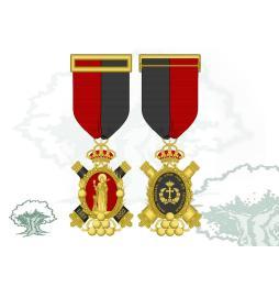 Medalla conmemorativa V Centenario de Santa Bárbara con miniatura