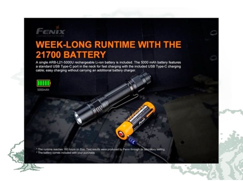 Linterna Fenix PD36 TAC de 3000 lumenes