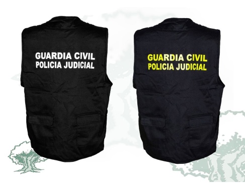 Chaleco intervención Policía Judicial Guardia Civil