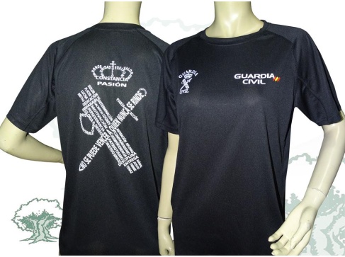 Camiseta técnica Guardia Civil emblema con texto
