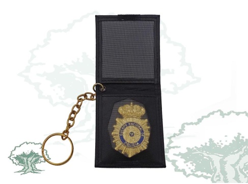 Llavero cartera con placa Policía Nacional