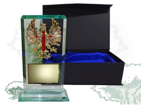 Placa dedicatoria de cristal biselado Ejército