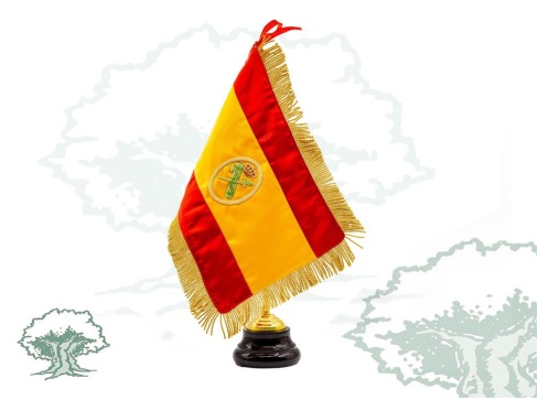 Bandera España sobremesa Guardia Civil peana circular