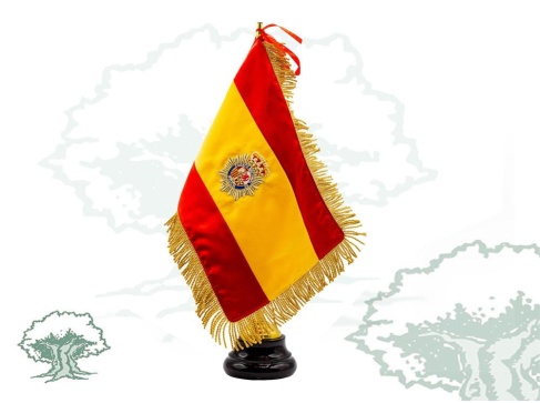 Bandera España sobremesa Policía Nacional
