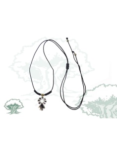 Colgante Virgen del Pilar de plata con cordón