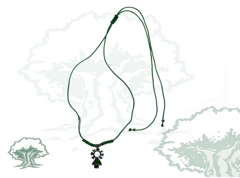 Colgante de rodio Virgen del Pilar con cordón