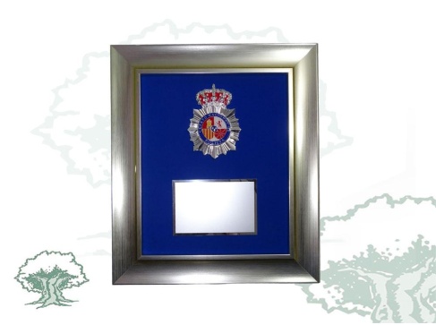 Cuadro Policía Nacional plateado