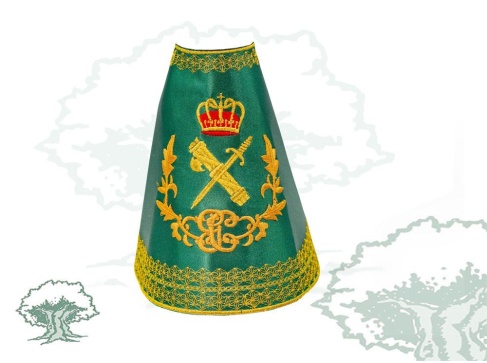 Manto Virgen del Pilar Guardia Civil de raso