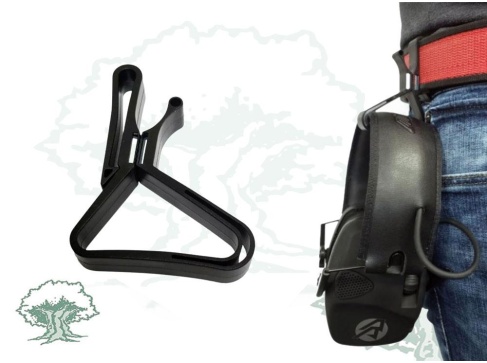 Mosquetón porta casco magnético