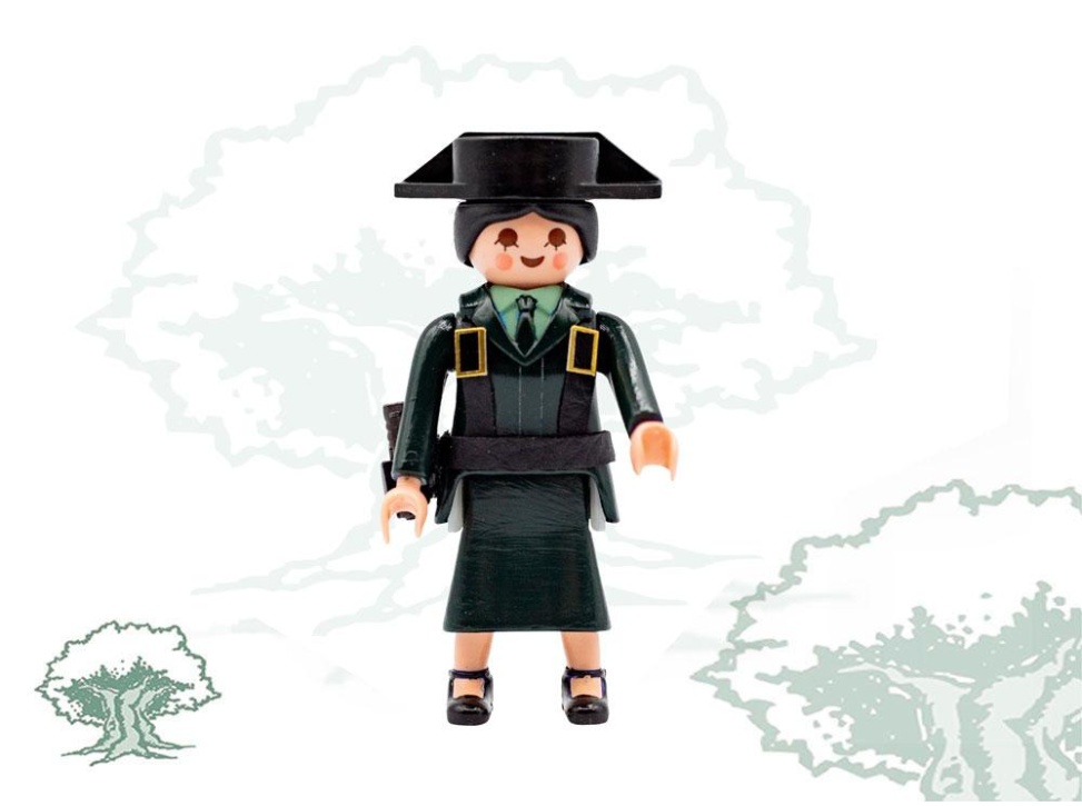 Muñeco articulado Guardia Civil mujer traje diario