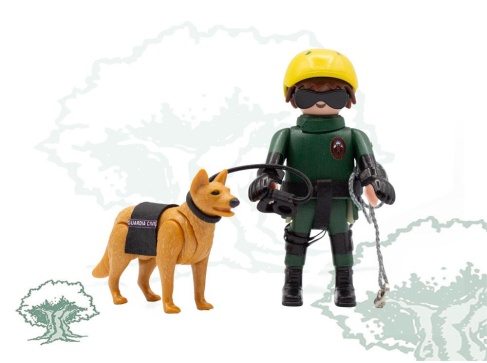 Muñeco articulado Montaña de la Guardia Civil con perro