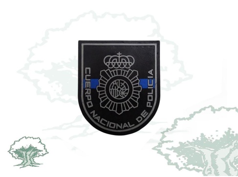 Parche Policía Nacional linea azul delgada