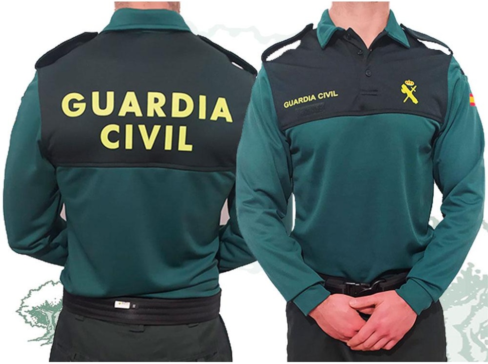 Polo Guardia Civil tejido grueso de manga larga