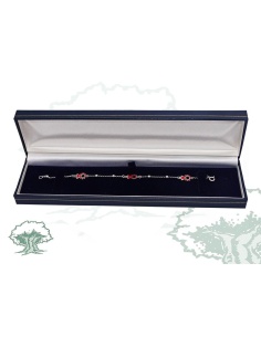 Pulsera Virgen del Pilar de plata con bolitas