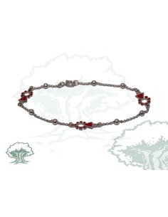 Pulsera Virgen del Pilar de plata con bolitas 2