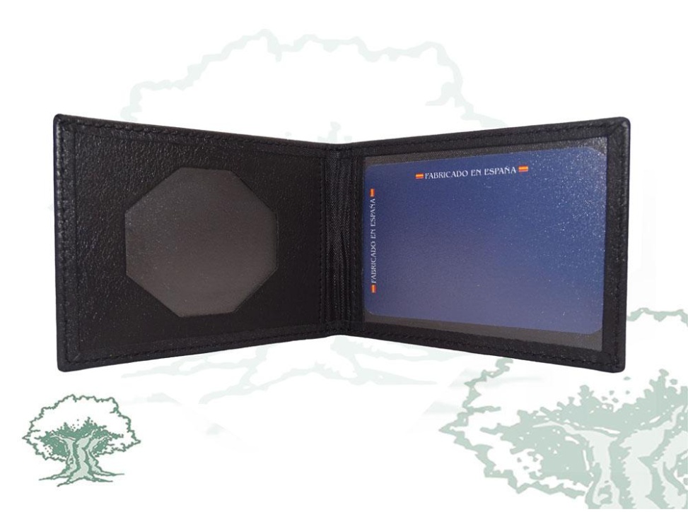 Cartera Guardia Civil simple rugosa para chapa octogonal