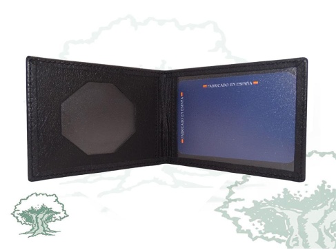 Cartera Guardia Civil simple rugosa para chapa octogonal