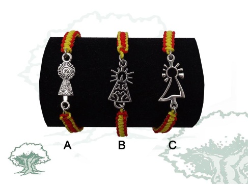 Pulsera Virgen del Pilar de macramé España
