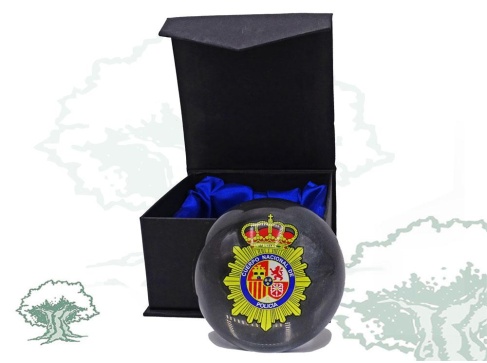 Pisapapeles Policía Nacional de cristal