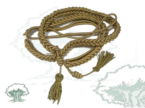 Cordón doble hilos de oro adulto