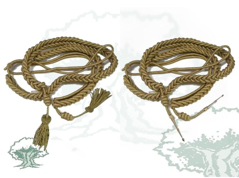 Cordón doble hilos de oro adulto