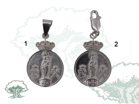 Colgante de plata Virgen del Pilar