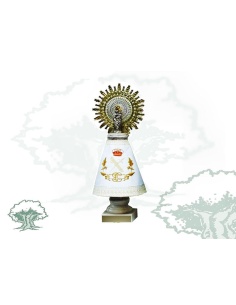 Figura Virgen del Pilar Guardia Civil peana blanca 2