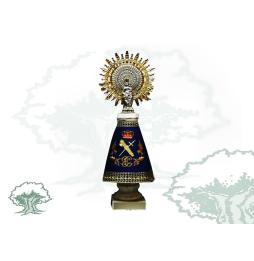 Figura Virgen del Pilar Guardia Civil pié blanco