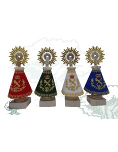 Figura Virgen del Pilar Guardia Civil mediana varios colores