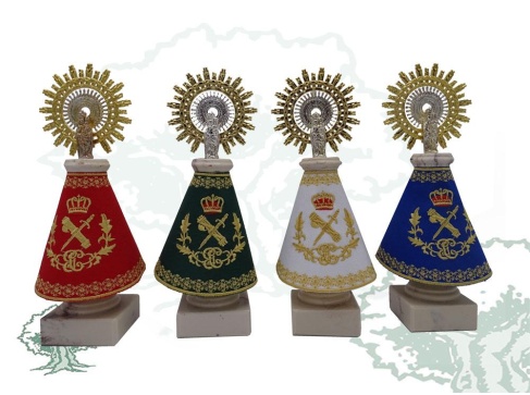 Figura Virgen del Pilar Guardia Civil mediana varios colores Figura Virgen del Pilar Guardia Civil mediana varios colores