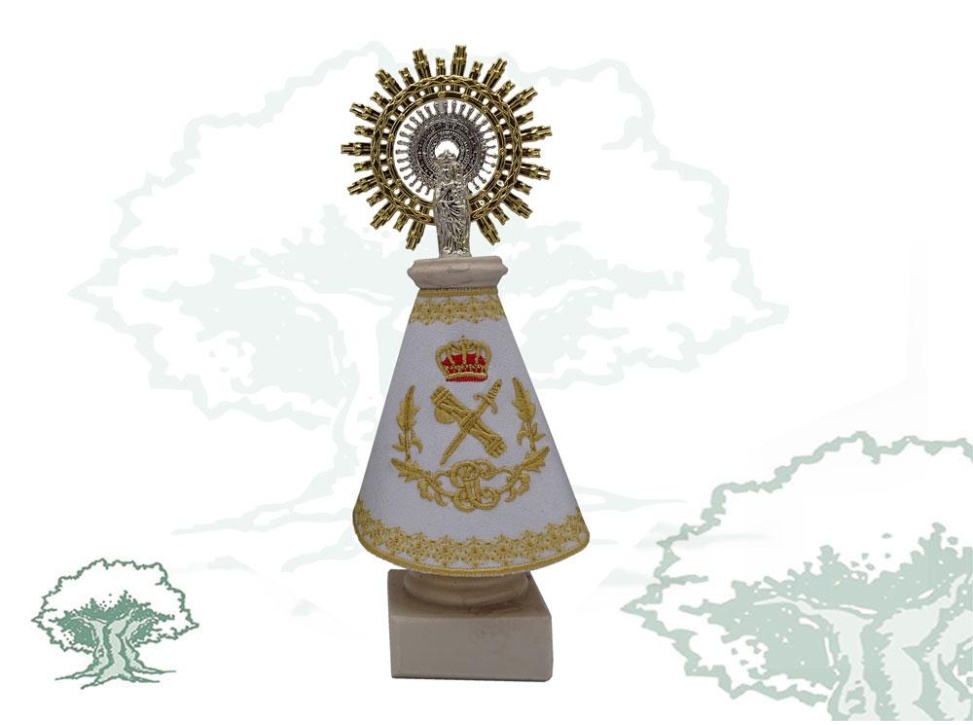 Figura Virgen del Pilar Guardia Civil mediana varios colores