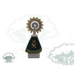 Figura Virgen del Pilar con manto de la Guardia Civil en varios colores