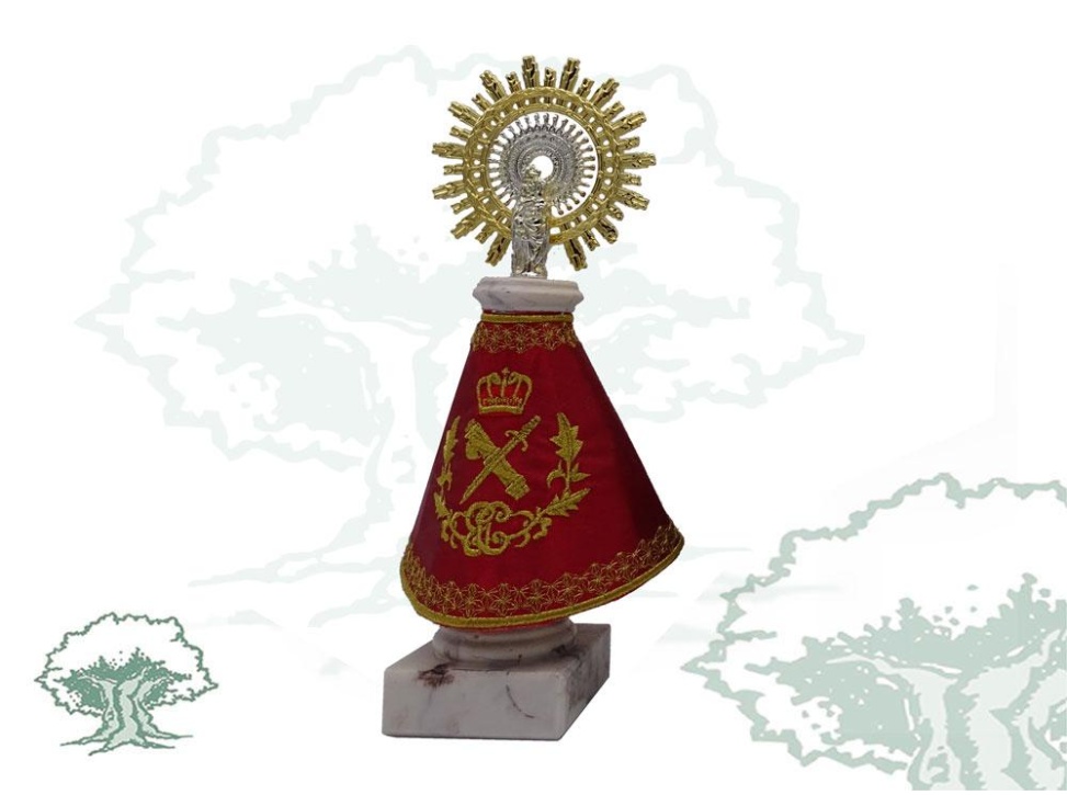 Figura Virgen del Pilar Guardia Civil raso grande