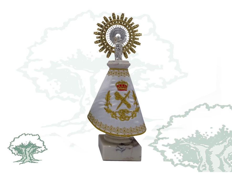 Figura Virgen del Pilar Guardia Civil raso grande