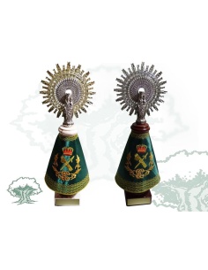 Figura Virgen del Pilar Guardia Civil raso verde