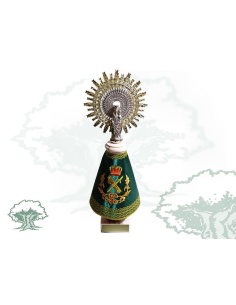 Figura Virgen del Pilar Guardia Civil raso verde 2