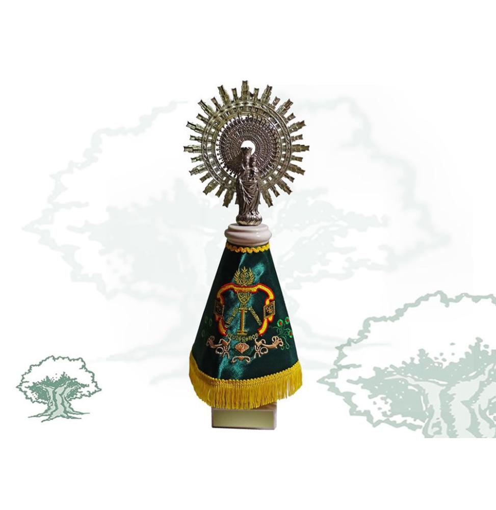 Figura Virgen del Pilar grande con manto de Guardias Jóvenes