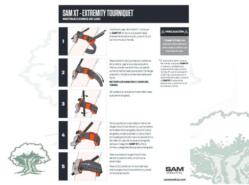 Torniquete SAM XT con control de ajuste