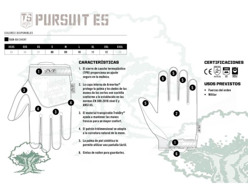 Guantes Mechanix Pursuit D5