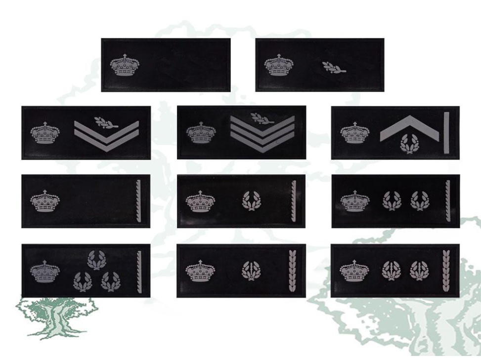 Tira de pecho Policía Nacional rangos