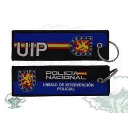 Llavero UIP de la Policía Nacional bordado