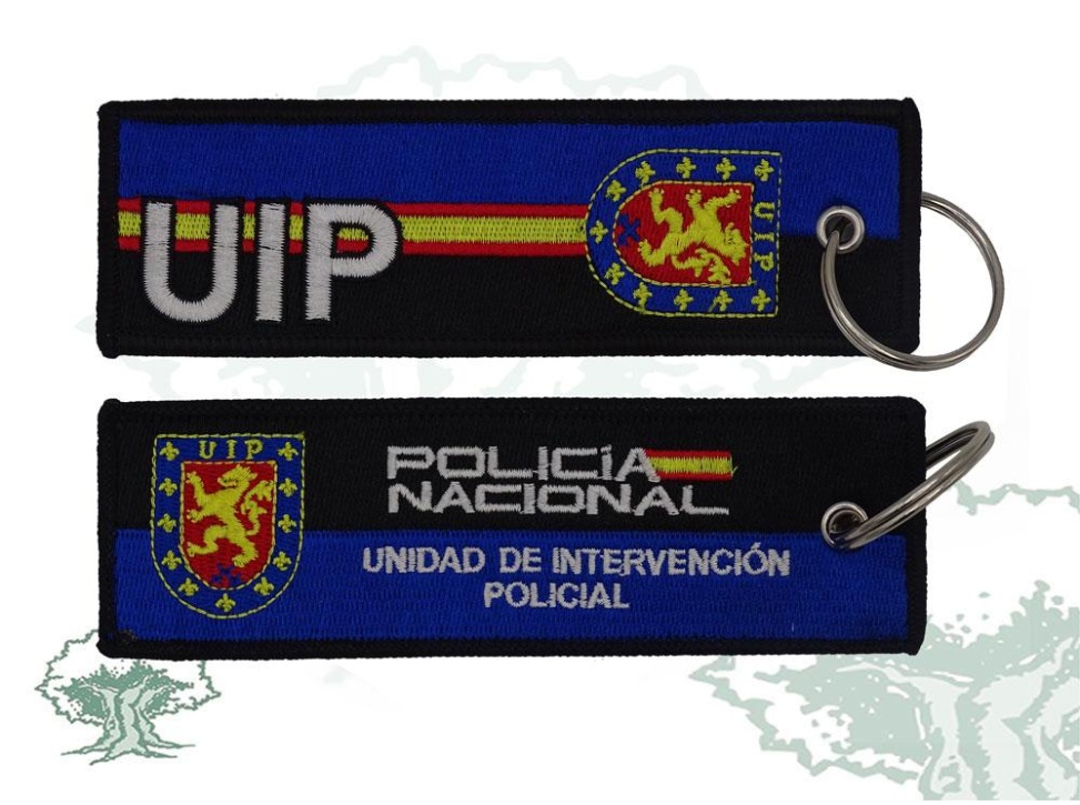Llavero UIP Policía Nacional bordado