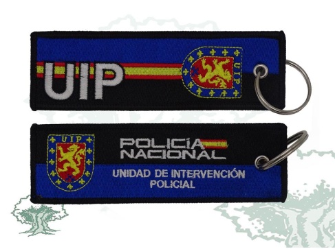Llavero UIP de la Policía Nacional bordado