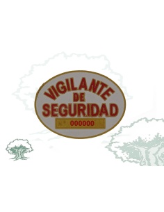 Placa Vigilante de Seguridad homologada PVC