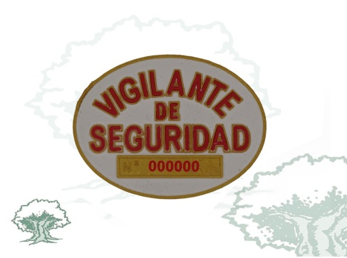 Placa homologada Vigilante de Seguridad en PVC