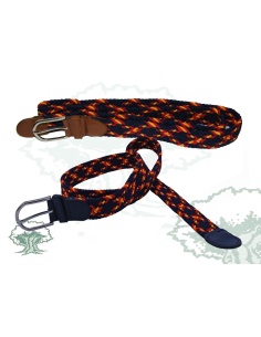 Cinturón elástico de cuero y rayón